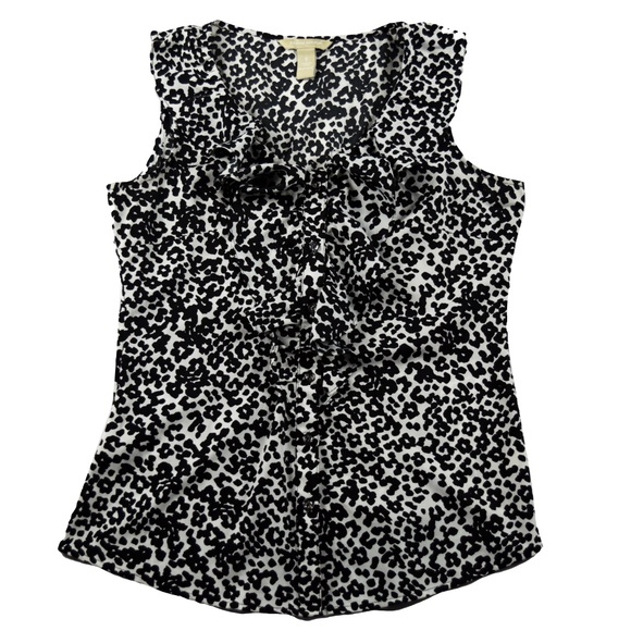 Banana Republic Womens Ruffle Animal Print Tank - Picture 5 of 8
